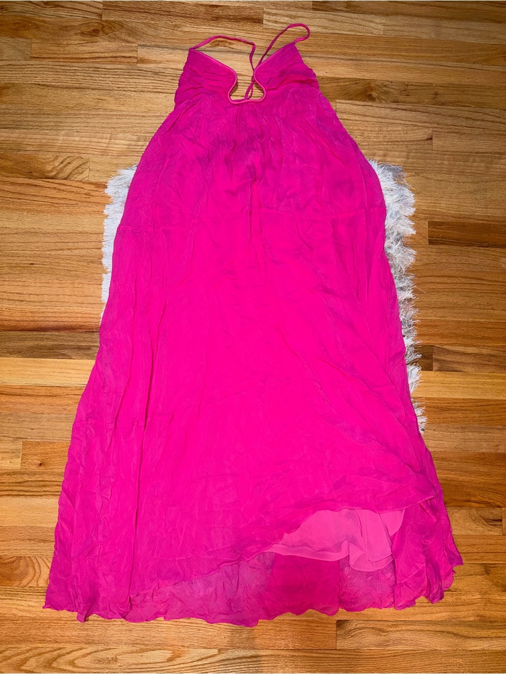 Zara Bright Pink Halter Maxi Dress
